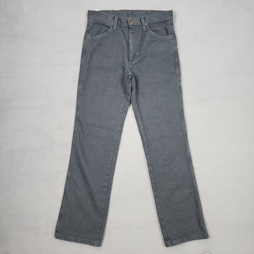 Wrangler Cowboy Cut Jeans Mens 29x30 Charcoal Gray Slim Fit Western Denim NWT